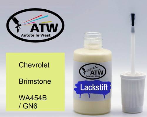 Chevrolet, Brimstone, WA454B / GN6: 20ml Lackstift, von ATW Autoteile West.